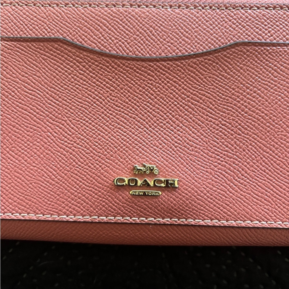 Coach Pink Leather Women's Wallet - Picture 7 of 7